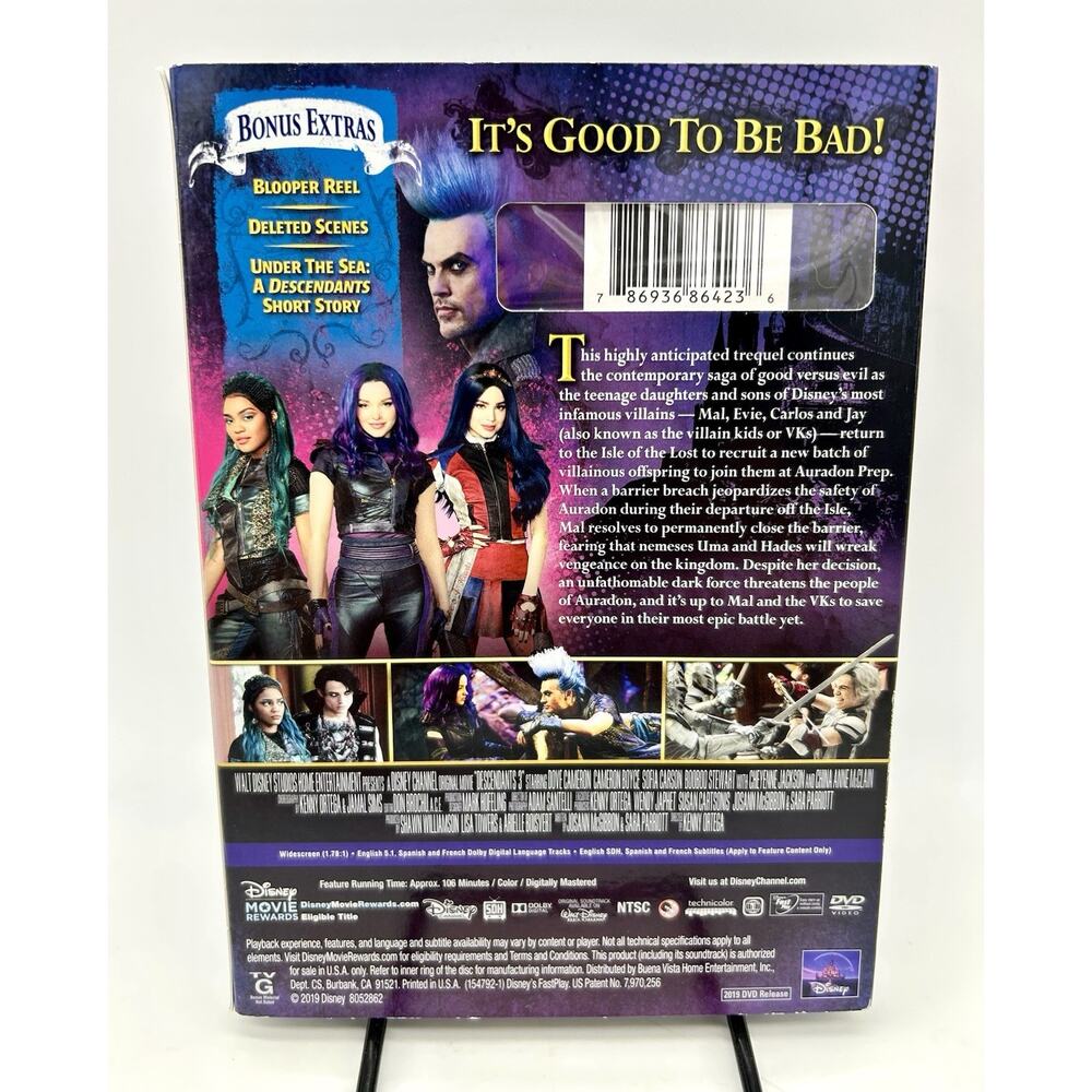 Brand New Descendants 3 DVD 2019 Disney With Cardboard Slip Cover Sealed - Picture 2 of 5